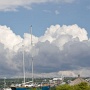 <p align="left">Vue partielle de Rivière-du-Loup à partir du quai de la ville.